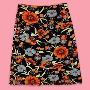 Vintage Boho Floral Skirt